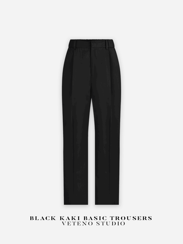 BLACK KAKI BASIC TROUSERS