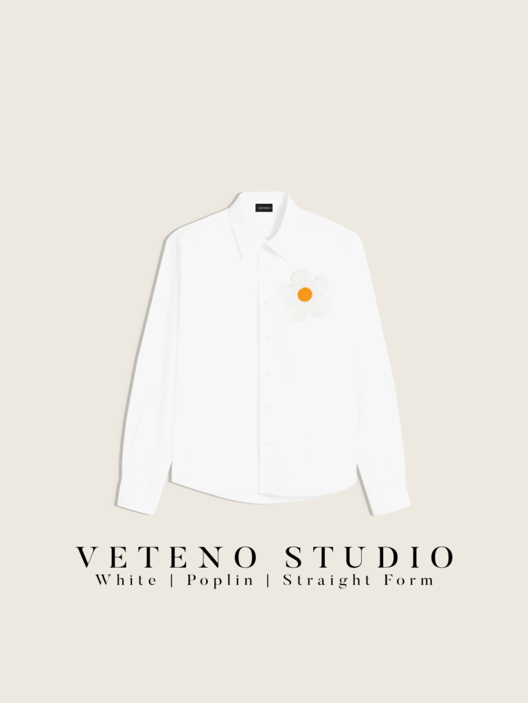 DAISY EMB WHITE SHIRT