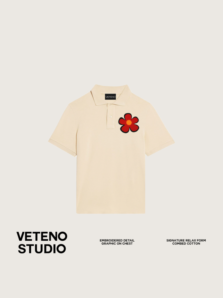 DAISY EMB BEIGE POLO