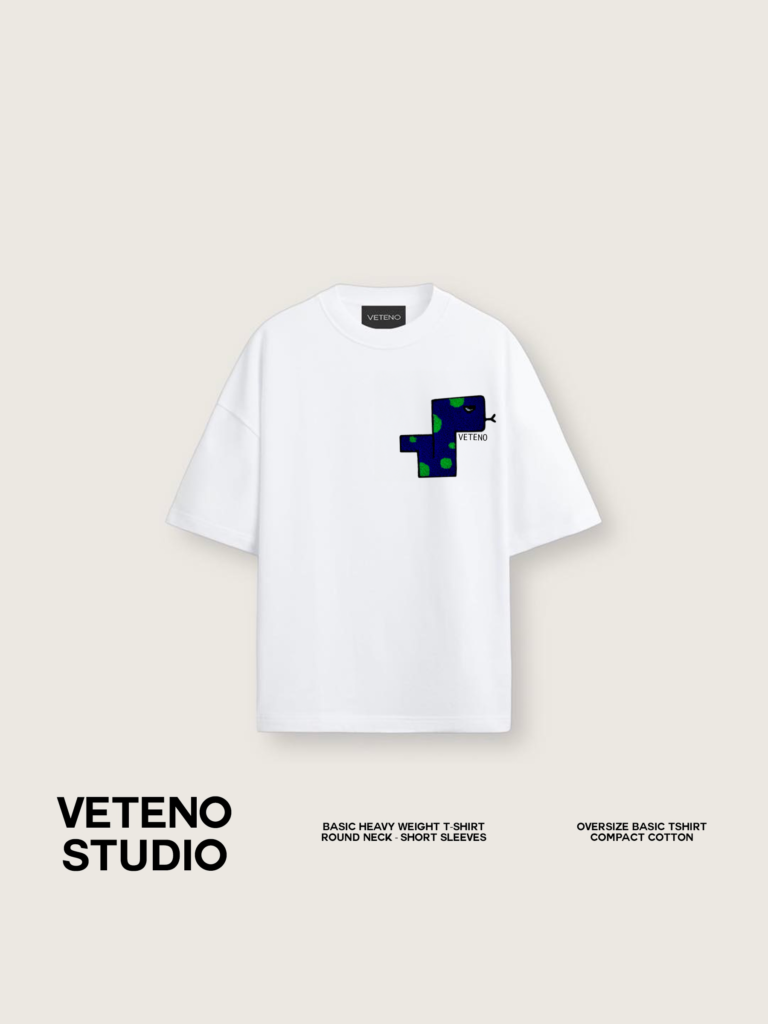 SNAKE EMB WHITE TSHIRT