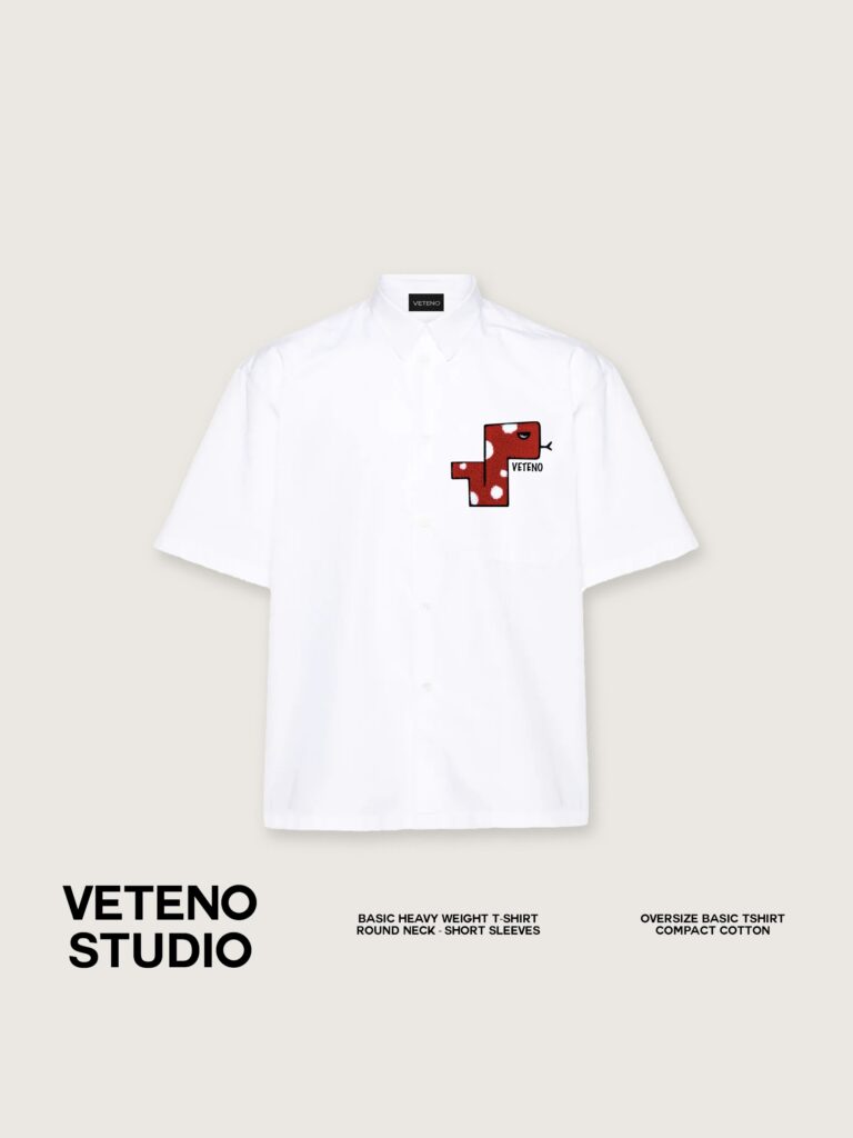 SNAKE EMB WHITE SHIRT