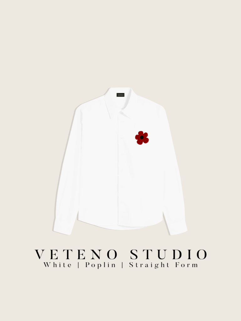 DAISY EMB WHITE SHIRT - LONG SLEEVE