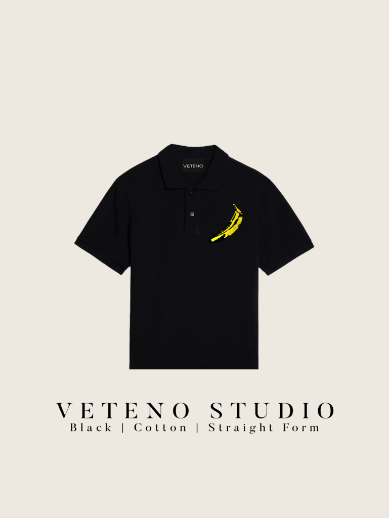BANANA EMB BLACK POLO