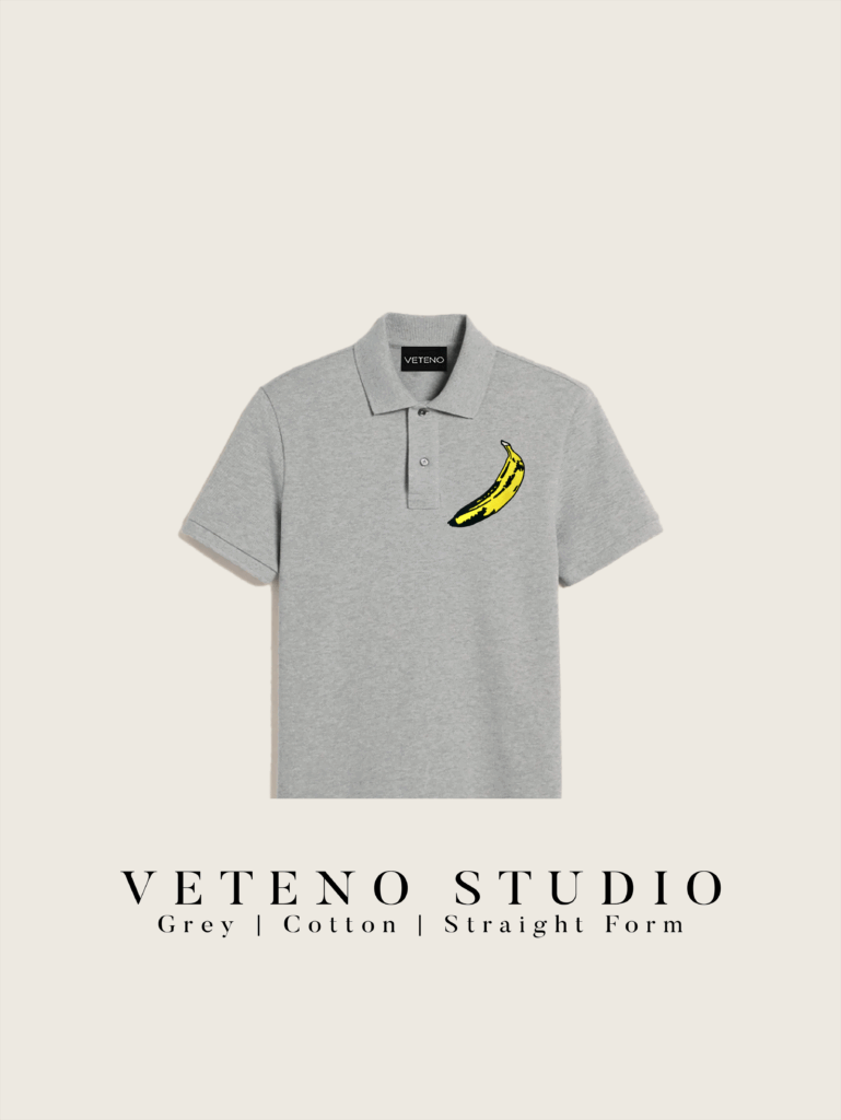 BANANA EMB GREY POLO